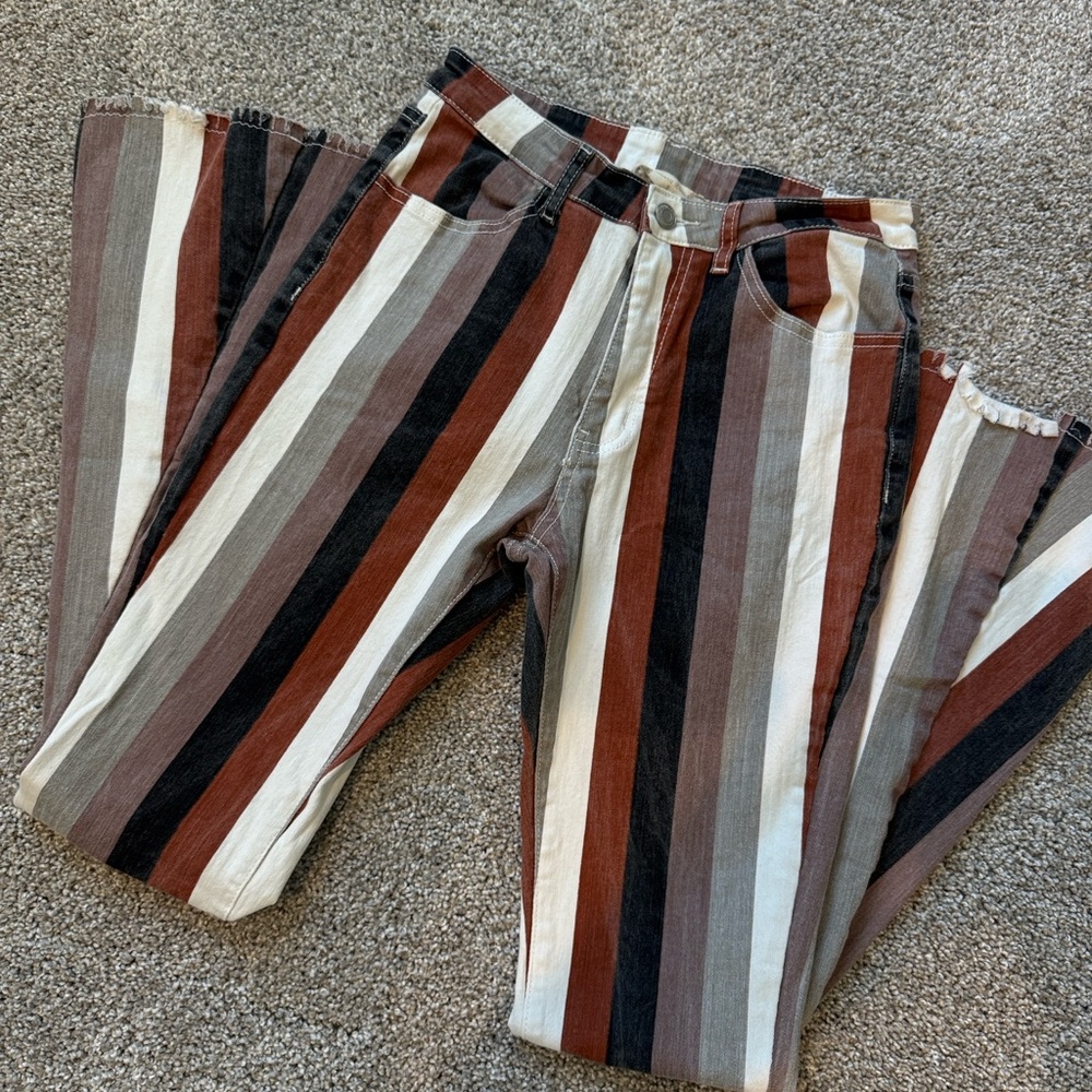 Stripe Flare Jeans